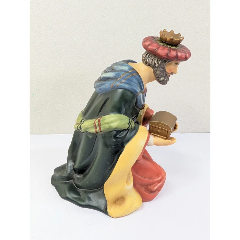 VTG Ceramic Figure Grandeur‎ O'Well Noel Nativity Wisemen Hand Painted Christmas